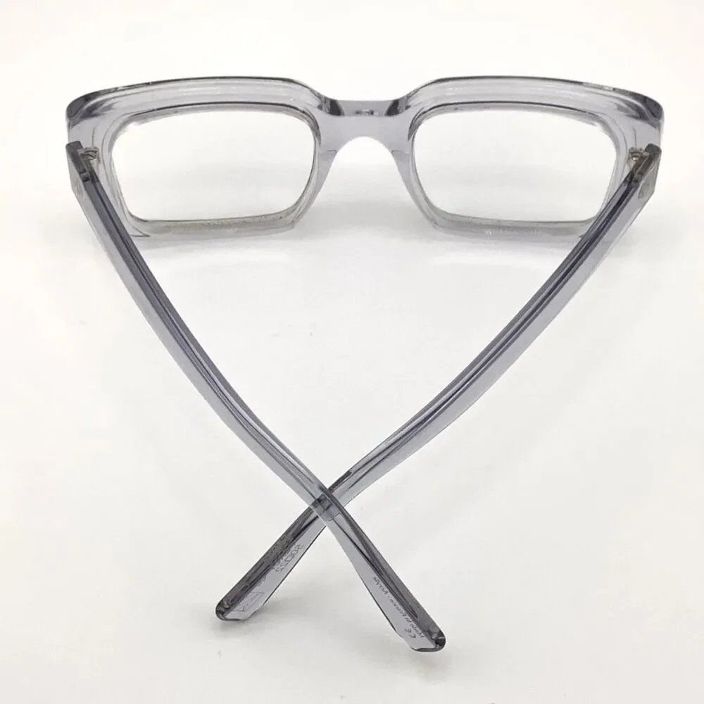 Kirk & Kirk Percy C8 Eyeglass Frames Clear Grey Square Acrylic 50-22 France